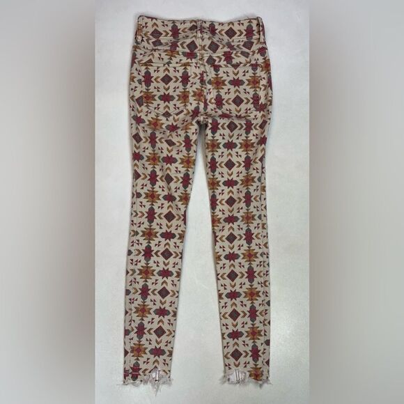 Free People We The Wild Child Print Skinny Jeans Women 25 Multicolor OB1100417 - Picture 3 of 9